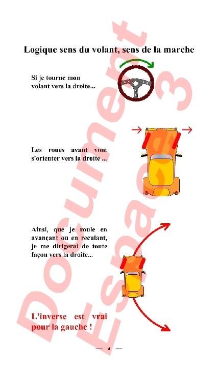 Volant et marche arriere